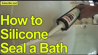 HOW TO SILICONE SEAL A BATH  NEW INSTALL  Plumbing Tips [upl. by Amalie116]