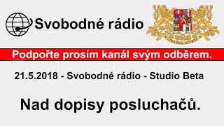 2152018  Svobodné rádio  Studio Beta  Nad dopisy posluchačů [upl. by Hurlee]