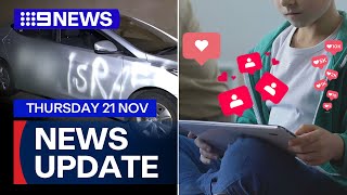 Car torched and others vandalised in Sydney Under 16s social media ban  9 News Australia [upl. by Cusick]