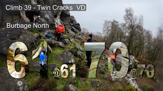 Climb 39  Day 3  Twin Cracks  Burbage North  Peak District [upl. by Adnahc98]