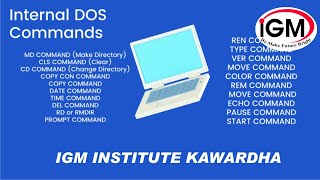 Operating System  Internal amp External command in DOS [upl. by Klockau]