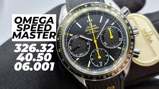 4K Omega Speedmaster Racing Co‑Axial Chronometer Chronograph 40mm 32632405006001 [upl. by Gayler8]