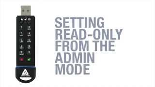 Aegis Secure Key 30 Tutorial 4 SETTING READONLY FROM THE ADMIN MODE [upl. by Aveline]