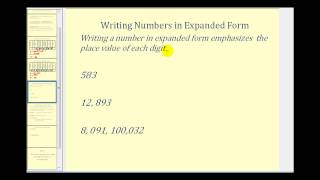 Whole Numbers Place Value and Expanded Form [upl. by Elfreda]