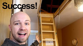 We installed a Screwfix loft hatch  ladder [upl. by Bonne956]