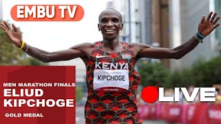 Live Paris Olympics Marathon Kicks Off with Eliud Kipchoge Leading the Pack [upl. by Naillimxam]