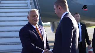 Hungarian PM Viktor Orban arrives in Ohrid for twoday visit to North Macedonia [upl. by Bandur]