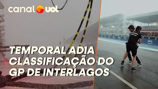 FÓRMULA 1 TEMPORAL COM RAIOS ADIA CLASSIFICAÇÃO DO GP DE INTERLAGOS PARA DOMINGO [upl. by Annawit75]