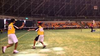 ソフトテニス 中学近畿夏季2013 男子 個人戦 準々決勝 井上・梅原（城南中学）ー岩崎・尾崎（橋本中学） [upl. by Raimund]