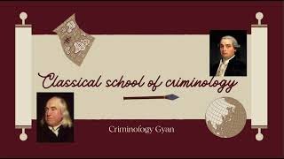 Classical school of criminologyI UGCNET Paper 2I Criminology Gyan [upl. by Nyrrek]