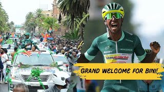 Eritrea’s Stunning Welcome for Biniam Girmay [upl. by Aneehc]