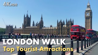 Londons Spectacular Sunset Experience Westminster Bridge Big Ben London Eye in 4K [upl. by Eanaj34]