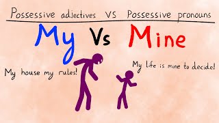 Possessives My vs Mine  Learn Basic English [upl. by Cynth909]