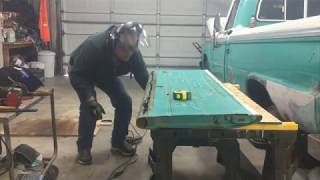 Ford f100 Restoration Episode 5 Repairing Tailgate Part 1 [upl. by Jariah]