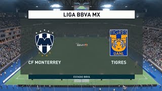 Rayados vs Tigres  Liga MX J12  Simulación FIFA [upl. by Haissem]