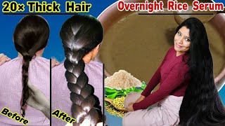 Eat ThisOvernight Rice Serum To Make Hair 20×Thick amp Black Naturally।RegrowHair।।Garima Singh। [upl. by Turino]