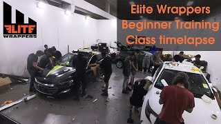 Elite Wrappers Beginner Car Wrap Training Timelapse [upl. by Nodnar]