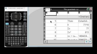 Tutorial TI Nspire CX CAS ¿Cómo hacer cálculos estadisticos [upl. by Aisital]