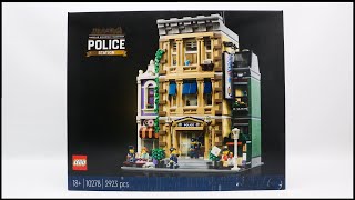 LEGO Creator Expert 10278 Police Station Speed Build Review [upl. by Kwan]