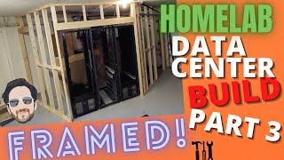 DIY Homelab Garage Datacenter Build  Framing Finished Server Racks starting to see it 😜 [upl. by Husch304]