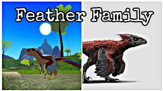 Feather family skins for deinonychus Feather family summer of fossils featherfamily jw birds [upl. by Bandler]