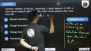 Aqueous solution of Na2SO4 containing a small amount of HPh is electrolysed using Pt electrodes [upl. by Hazlip]