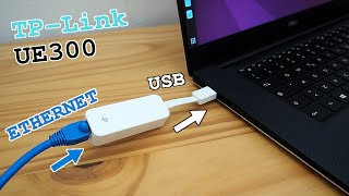 TPLink UE300 Ethernet USB adapter • Unboxing installation and test [upl. by Asira]