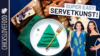 KERST SERVETTEN VOUWEN  CHICKSLOVEFOOD [upl. by Eerolam]