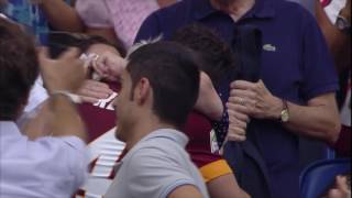 Alessandro Florenzi celebrates with his grandmother  AS Roma Vs Cagliari [upl. by Sum]