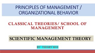 SCIENTIFIC MANAGEMENT THEORYCLASSICAL THEORY BBAMBA BCom PRINCIPLE ESSENTIAL OF MANAGEMENT [upl. by Judy]