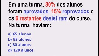 80 dos alunos foram aprovados 15 reprovados e os 6 restantes desistiram Na turma haviam [upl. by Akired]