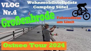 Vlog4 🇩🇪Ostsee Stellplatztipp bei GroßenbrodeDame Reifenschaden und gefährliche Radtour Steilküste [upl. by Everson595]