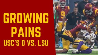 DAnton Lynns Pass Defense vs LSU USC Trojan Football [upl. by Frederic]