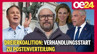 Dreierkoalition Verhandlungsstart zu Postenverteilung [upl. by Enilraep566]