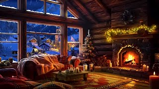 Cozy Cabin Ambience 🔥 Sleep Soundly in a Cozy Cabin with Gentle Winter Winds ❄️ [upl. by Arem]