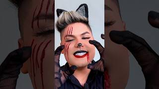 🎃Maquillaje para Halloween de Felina🦁🐅🐯9 HalloweenMakeup maquillajeparahalloween [upl. by Lucic]