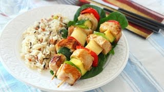 Receta Brochetas de lomo y verduras marinadas [upl. by Ciccia971]