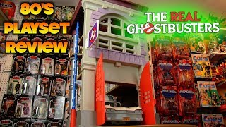 80s Playset Review Kenner Real Ghostbusters Firehouse 1987 [upl. by Rohn]