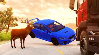 Dangerous Overtaking and Car Crashes 02 🔥 BeamNG Drive [upl. by Hound]