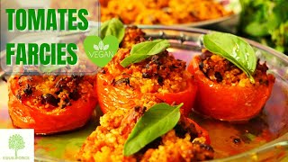 TOMATES FARCIES  recette vegan protéinée facile ​ LUNDI VERT n°180 [upl. by Mccully]