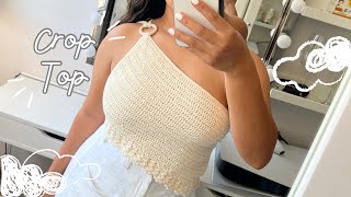 CROP TOP TEJIDO PARA VERANO crochet ganchillo [upl. by Anialem193]