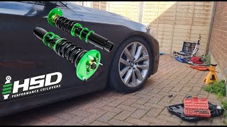 Installing a gap delete kit on MOLLIE HSD MONO PRO COILOVERS BMW F10 535I MANUAL 🚗🛞😊😊 bmw535i [upl. by Etom7]