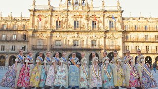 La fallera mayor de València Marina Civera y la corte de honor en Salamanca  Extra Fallas 2019 [upl. by Elleirua]