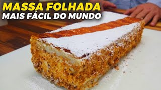 MASSA FOLHADA MIL FOLHAS MUITO FÁCIL DE FAZER  Ewerton Santana [upl. by Trebleht]