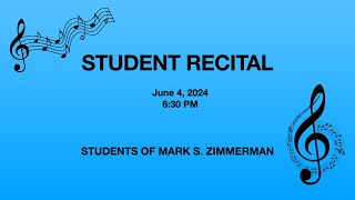 Mark Zimmerman Piano and Voice Recital [upl. by Leinoto]