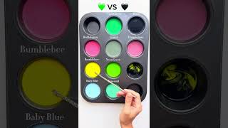 Green 💚 VS Black 🖤 colormixing art asmr viral trending asmrart relaxing [upl. by Eelrebmik]