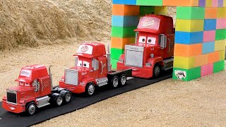 Rescue the mack truck from the magic gate with the police car  Toy car story [upl. by Ettevi]