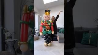 ❤️💚CHRISTMAS NUTCRACKER💚❤️ christmasdecorations christmasparty eventstyling balloonartist [upl. by Eimile]