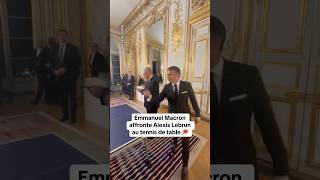 Emmanuel Macron affronte Alexis Lebrun au tennis de table 🏓 [upl. by Phira]