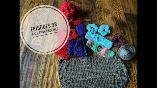 KnitPrayCrochet Episode 98 knit pony tail or bun headband hair scrunchie knit kitchen scrubbers [upl. by Idnil]